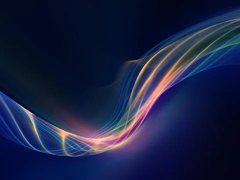Evolving Fractal Waves Stock Illustration