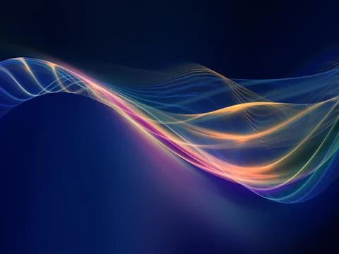 Evolving Fractal Waves Stock Illustration