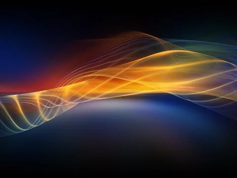 Evolving Fractal Waves Stock Illustration