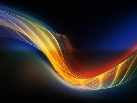 Evolving Fractal Waves Stock Illustration