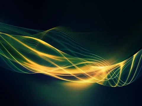 Evolving Fractal Waves Stock Illustration