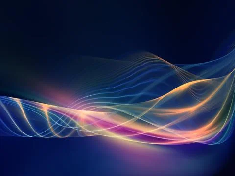 Evolving Fractal Waves Stock Illustration