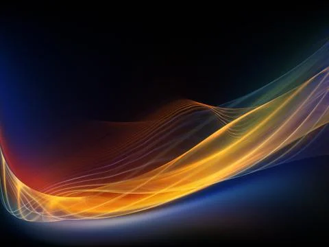 Evolving Fractal Waves Stock Illustration