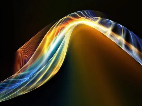 Evolving Fractal Waves Stock Illustration