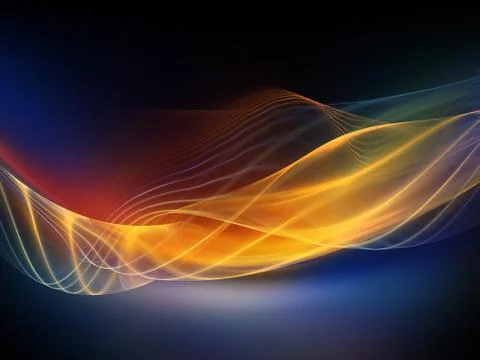 Evolving Fractal Waves Stock Illustration