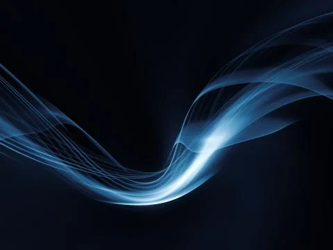 Evolving Fractal Waves Stock Illustration
