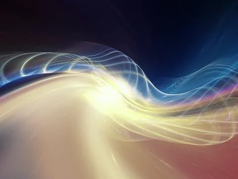 Evolving Fractal Waves Stock Illustration