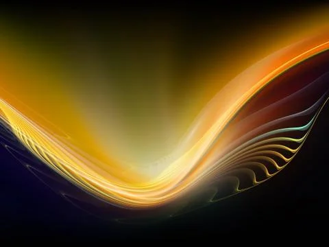 Evolving Fractal Waves Stock Illustration
