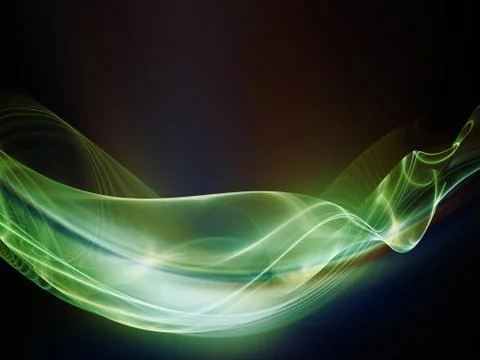 Evolving Fractal Waves Stock Illustration