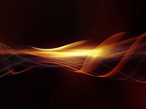 Evolving Fractal Waves Stock Illustration