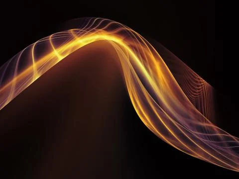 Evolving Fractal Waves Stock Illustration