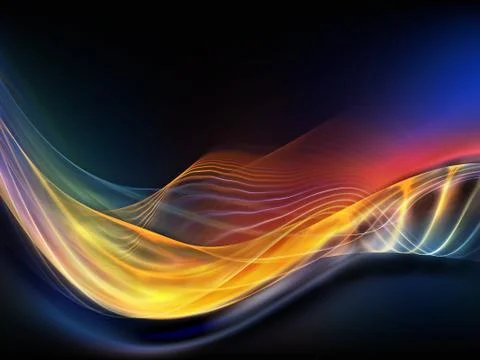 Evolving Fractal Waves Stock Illustration