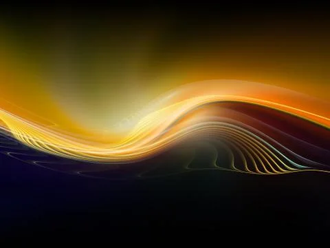 Evolving Fractal Waves Stock Illustration