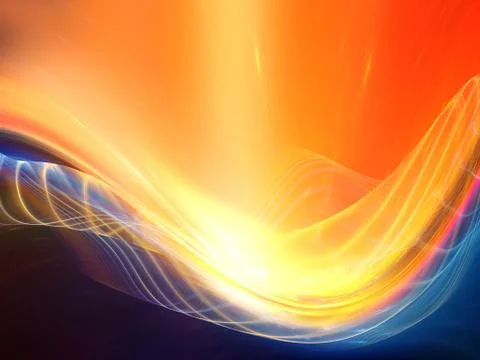 Evolving Fractal Waves Stock Illustration