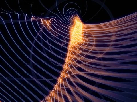 Evolving Grid Lines Stock Illustration