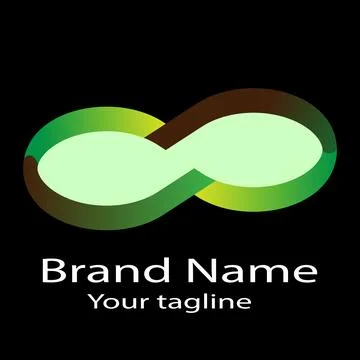 Evolving Infinity Flow logo design Stock Illustration
