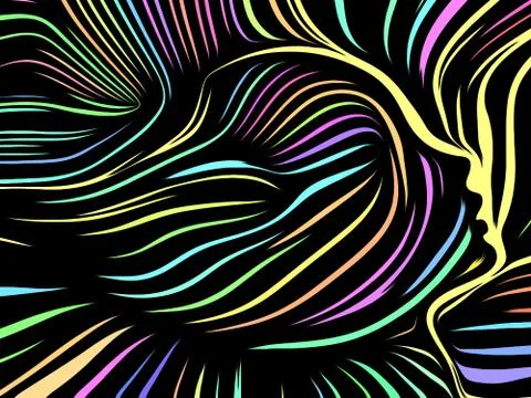 Evolving Inner Lines Stock Illustration