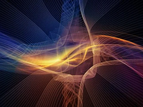 Evolving Light Waves Stock Illustration