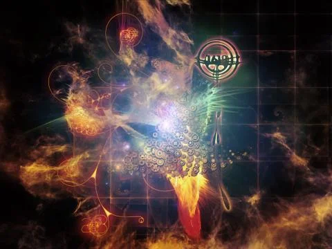 Evolving Math Visualization 스톡 일러스트