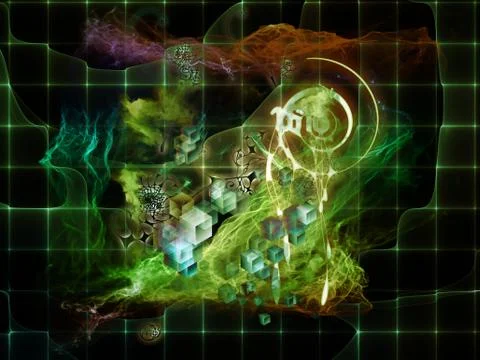 Evolving Math Visualization 스톡 일러스트