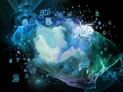 Evolving Math Visualization Illustrazione stock