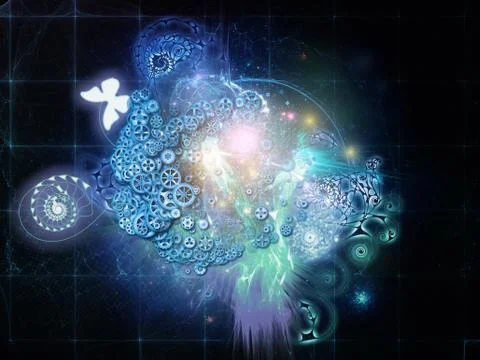 Evolving Math Visualization Stock Illustration