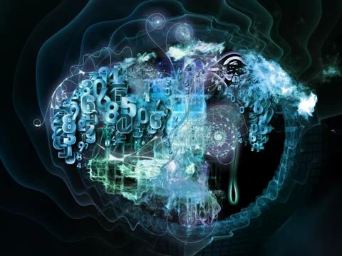 Evolving Math Visualization Illustrazione stock