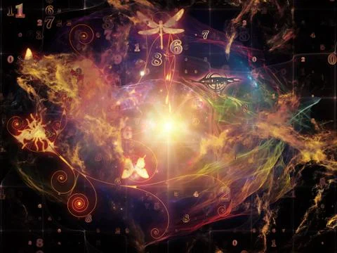 Evolving Math Visualization Stock Illustration