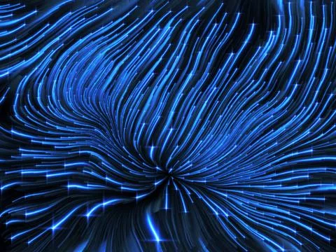 Evolving Moving Particles Stock Illustration