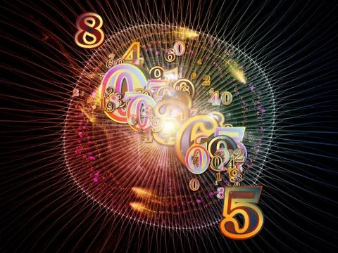 Evolving Numbers Illustrazione stock