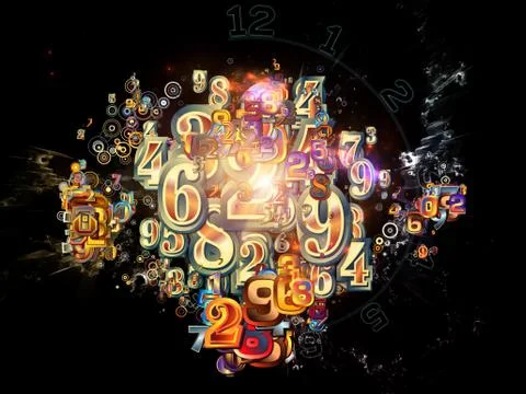 Evolving Numbers Illustrazione stock