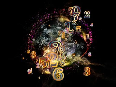 Evolving Numbers 스톡 일러스트