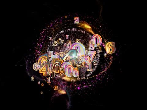 Evolving Numbers 스톡 일러스트