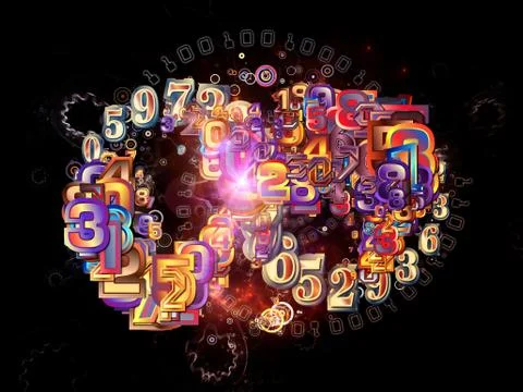 Evolving Numbers 库存插图
