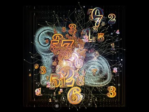Evolving Numbers Illustrazione stock