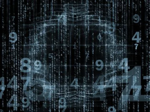 Evolving Numbers 스톡 일러스트