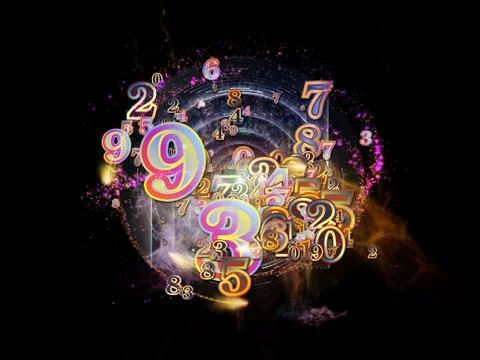 Evolving Numbers Illustrazione stock