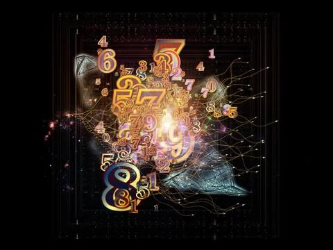 Evolving Numbers 库存插图