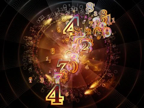 Evolving Numbers Illustrazione stock