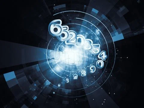 Evolving Numbers 스톡 일러스트