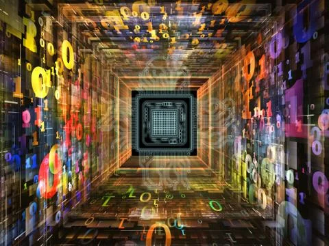 Evolving Numbers 스톡 일러스트