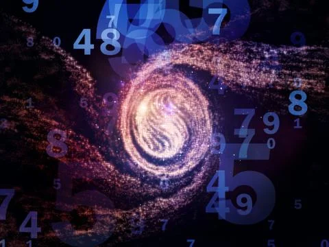 Evolving Numbers Stock Illustration