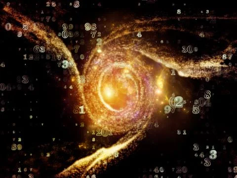 Evolving Numbers 스톡 일러스트