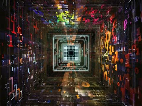 Evolving Numbers 스톡 일러스트