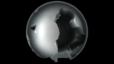 Evolving Organic turning Morphing 3D Globe Shape 4K Motion Graphic Video stock 332534981