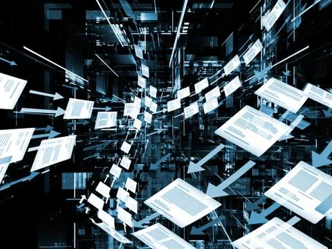 Evolving Paperwork Stock Illustration