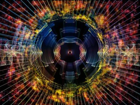 Evolving Radial Oscillation Stock Illustration