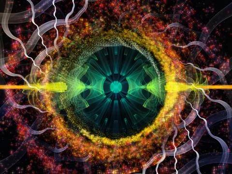 Evolving Radial Oscillation Stock Illustration
