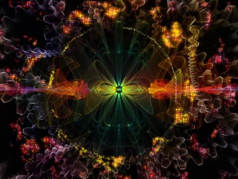 Evolving Radial Oscillation Stock Illustration