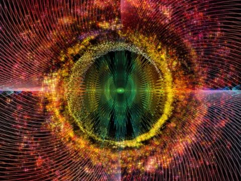 Evolving Radial Oscillation Stock Illustration